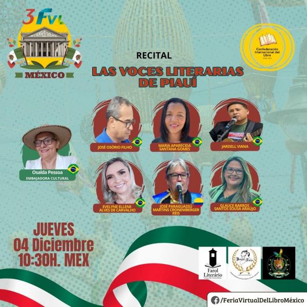 Coletivo Farol Literário será parceiro da Feira Internacional do Livro no México.(Imagem:Divulgação)