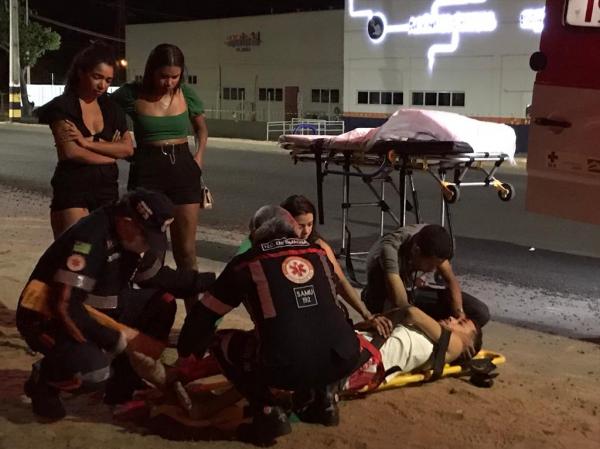 Acidente na BR 343 em Floriano: Motoqueiro sofre colisão com carro e motorista não presta socorro (Imagem:Divulgação )