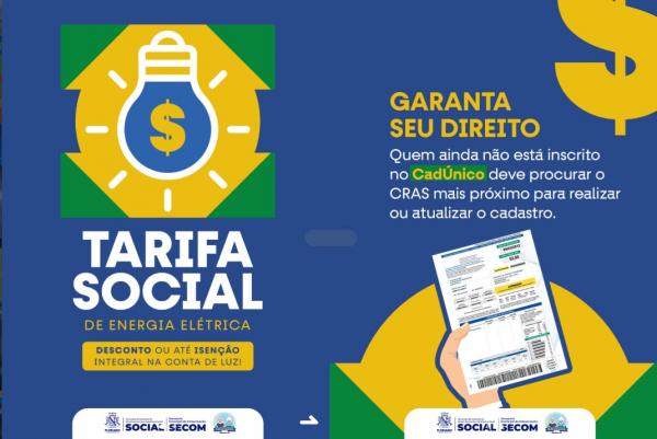 Prefeitura de Floriano orienta popula&ccedil;&atilde;o sobre direito &agrave; Tarifa Social de Energia El&eacute;trica.(Imagem:Reprodu&ccedil;&atilde;o/Instagram)