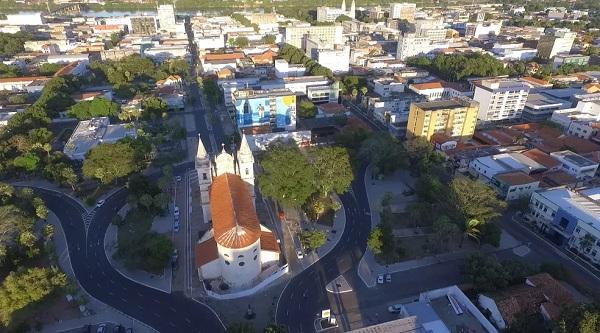 Imagem aérea do Centro de Teresina, Piauí, em 16 de agosto de 2021.(Imagem:Magno Bonfim/ TV Clube)