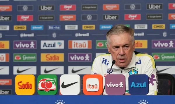 Carlo Ancelotti - coletiva - sele&ccedil;&atilde;o brasileira - em 05/06/2026(Imagem:RAFAEL RIBEIRO/CBF/DIREITOS RESERVADOS)