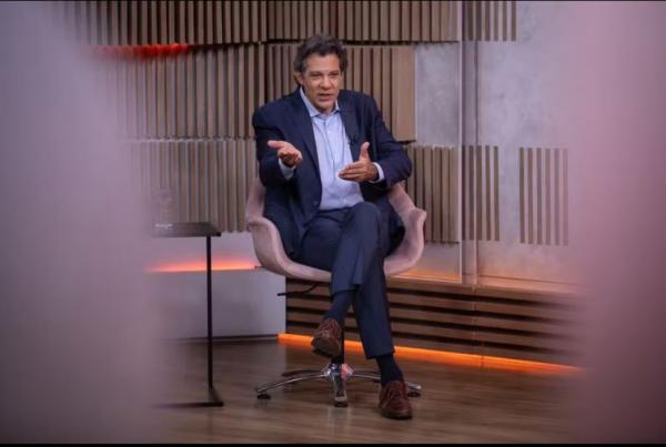 Ministro da Fazenda, Fernando Haddad, concede entrevista à GloboNews(Imagem:Fábio Tito/g1)