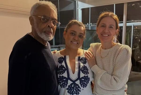 Gilberto Gil, Preta e Flora.(Imagem:Reprodução/Instagram)