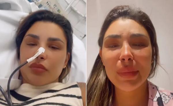 Jenny Miranda aparece no hospital após surgir aos prantos na web.(Imagem:Instagram)