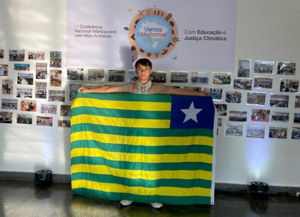 Victor Raphael representa o Piauí na VI Conferência Nacional Infantojuvenil pelo Meio Ambiente(Imagem:Divulgação)