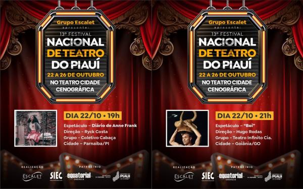 Festival Nacional de Teatro de Floriano deve reunir grupo de todo Brasil(Imagem:Ascom)