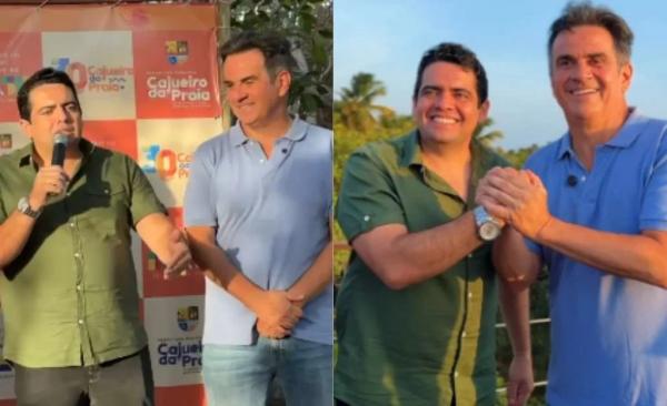 Prefeito Felipe Ribeiro (PT) e senador Ciro Nogueira (PP).(Imagem:Reprodu&ccedil;&atilde;o)