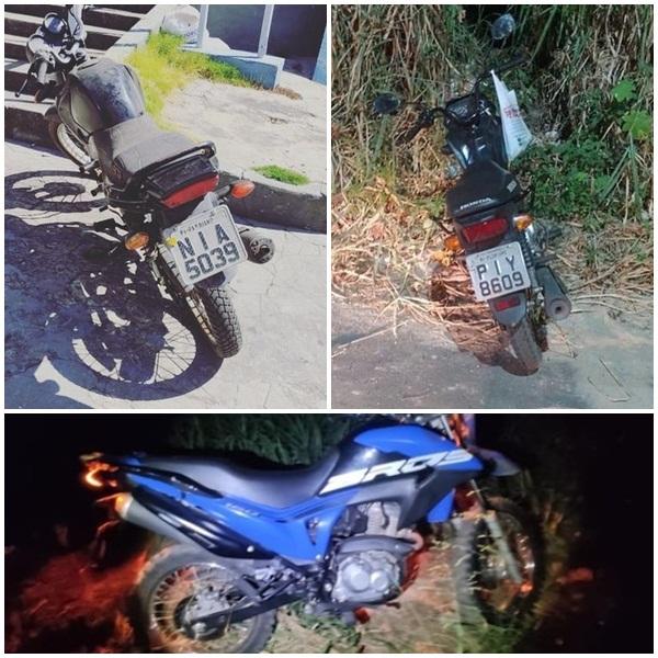 Força Tática recupera três motocicletas com restrição de furto/roubo em Floriano.(Imagem:Reprodução)
