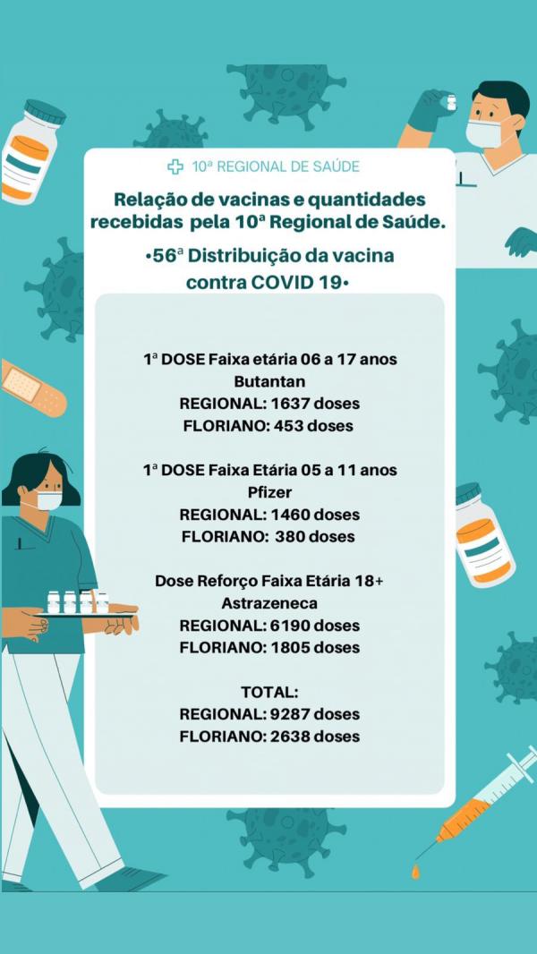Distribuição da vacina em Floriano e região(Imagem:Divulgação)