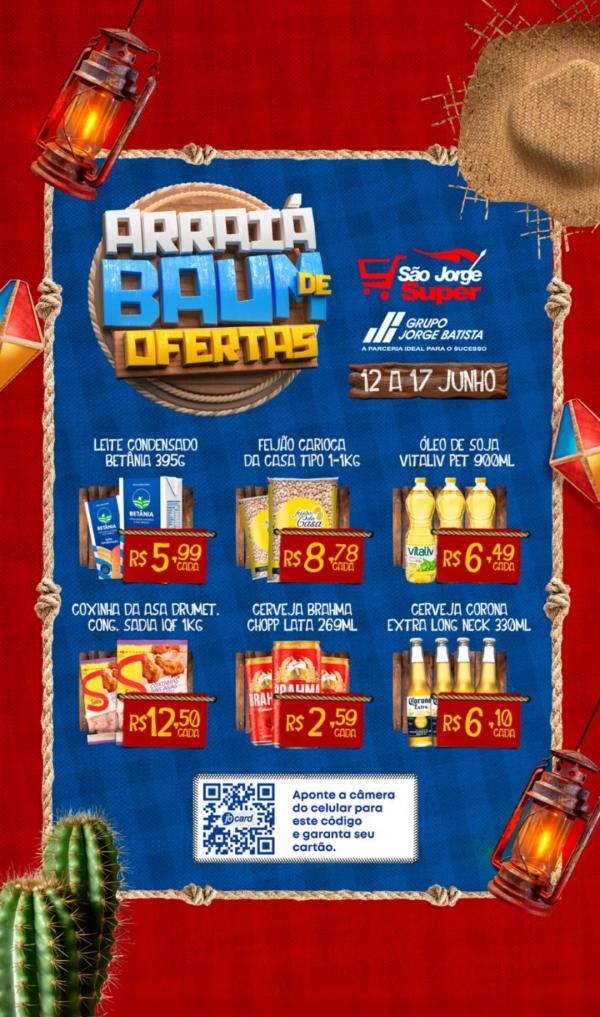 Ofertas de São João no São Jorge Super em Floriano: Descontos exclusivos de 12 a 17 de junho.(Imagem:Reprodução/Instagram)