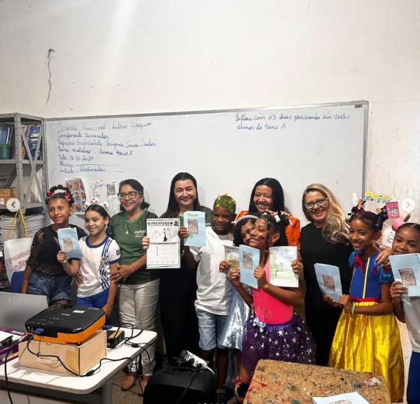 Educação Ambiental promove ação contra queimadas na Escola Municipal Antônio Waquim.(Imagem:Reprodução/Instagram)