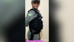 Fardadas, policiais do Piauí fazem vídeo para a rede social TikTok.(Imagem:Reprodução)