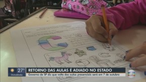 Governo de SP adia reabertura das escolas para 7 de outubro(Imagem:Reprodução)