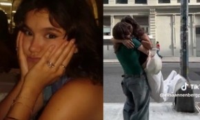 Filha de Sandra Annenberg posta vídeo de beijão no meio da rua e web se empolga: Lindas demais(Imagem:Reprodução)