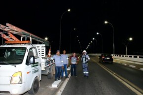 Infraestrutura trabalha na ampliação da iluminação pública(Imagem:SECOM)