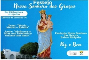 Iniciado o festejo de Nossa Senhora das Graças em Floriano, confira a programação(Imagem:Divulgação)