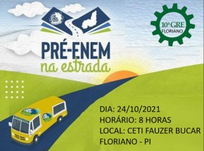 PRÉ-ENEM na estrada promove revisão em Floriano(Imagem:Divulgação)