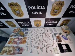 Traficante é preso perto da Polinter no bairro Dirceu com 710 pedras de crack(Imagem:Divulgação)