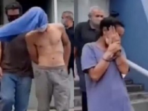 Casal é preso em flagrante e homem debocha de prisão(Imagem:Reprodução/TV Tropical)