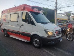 Homem baleado foi socorrido pelo Samu em estado grave na Zona Leste de Teresina(Imagem:Reprodução)