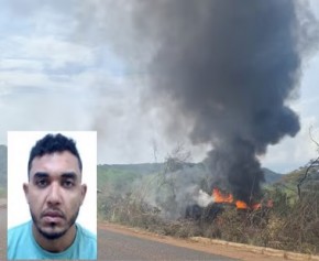 Caminhoneiro morre carbonizado após caminhão-tanque pegar fogo no Sul do Piauí(Imagem:Divulgação)