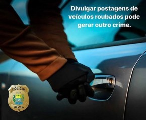 Polícia de Floriano alerta sobre riscos de divulgação de informações pessoais em redes sociais após roubo de veículos.(Imagem:Reprodução/Instagram)