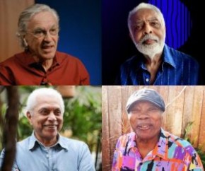Caetano Veloso, Gilberto Gil, Milton Nascimento e Paulinho da Viola festejam 80 anos(Imagem:Reprodução)