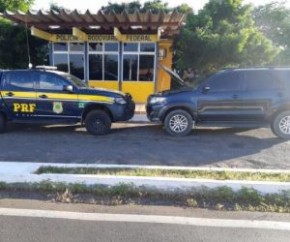 Homem é preso com Hilux clonada na BR-316.(Imagem:PRF-PI)