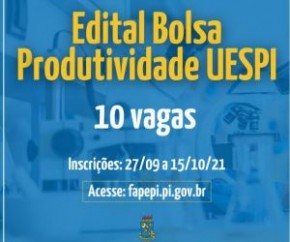 Piauí: edital do Bolsa Produtividade em Pesquisa oferta 10 vagas(Imagem:Divulgação)