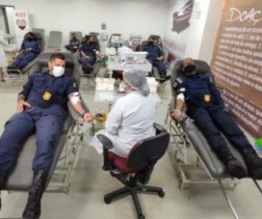 Mais de 60 guardas municipais de Teresina se mobilizaram e foram doar sangue nesta quinta-feira (4), em uma campanha de doação de sangue do Centro de Hematologia e Hemoterapia do P(Imagem:Reprodução)