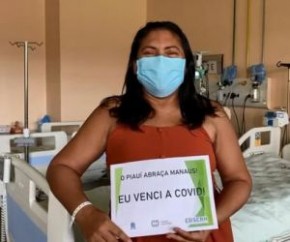 Evaneide Souza dos Santos, de 46 anos, uma das pacientes vindas de Manaus (AM) para tratamento contra Covid-19, retornou na tarde desta terça-feira (26). O voo saiu às 16h50. A mul(Imagem:Reprodução)