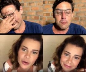 Bruno De Luca e Fernanda Souza fizeram uma live juntos na última sexta-feira, dia 16, e falaram sobre positividade tóxica. Entretanto, a apresentadora quis começar o bate-papo de u(Imagem:Reprodução)