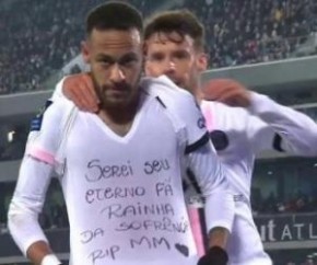 Neymar homenageia Marília Mendonça após gol no Campeonato Francês(Imagem:Reprodução)