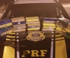 Policiais Rodoviários Federais prenderam nessa quinta-feira (30) um homem de 28 anos pelo crime de tráfico de drogas. Ele conduzia um carro onde estava um bebê de um ano e uma mulh(Imagem:Reprodução)