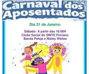 Floriano terá Prévia do Carnaval dos Aposentados no dia 31 de janeiro(Imagem:Reprodução)