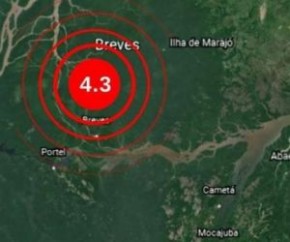 Terremoto de 4,3 na escala Richter é registrado no Pará(Imagem:Reprodução)