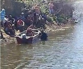 Equipe de mergulhadores encontrou corpo no Rio Mamonas, no Sul do Piauí.(Imagem:Divulgação/PMPI)