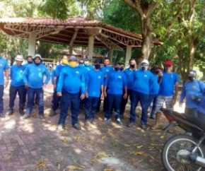 Funcionários terceirizados da Universidade Federal do Piauí realizaram uma manifestação na manhã desta segunda-feira (7), em frente à Reitoria do campus Ministro Petrônio Portella,(Imagem:Reprodução)