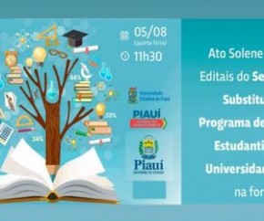 Uespi lança edital para contratar 190 professores e dará auxílio alimentação para alunos(Imagem:Reprodução)