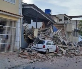 Jovem de 23 anos morre em desabamento de prédio em Nilópolis, no RJ(Imagem:Reprodução)