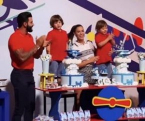 Gusttavo Lima e Andressa Suita comemoram aniversários dos filhos(Imagem:Reprodução)