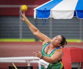O Brasil começou o dia no atletismo com duas medalhas nos Jogos Paralímpicos de Tóquio. Marivana Oliveira conquistou a prata no arremesso de peso classe F35 (paralisia cerebral) e(Imagem:Reprodução)