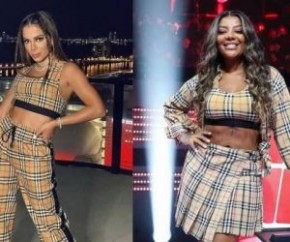 O xadrez parece ser o novo queridinho das funkeiras cariocas. No domingo (17), tanto Anitta, 27, quanto Ludmilla, 25, foram vistas usando o mesmo padrão nas roupas. As duas, inclus(Imagem:Reprodução)