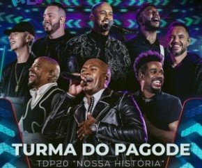 Turma do Pagode junta inéditas e sucessos em EP de álbum ao vivo que revisa a história do grupo(Imagem:Divulgação)