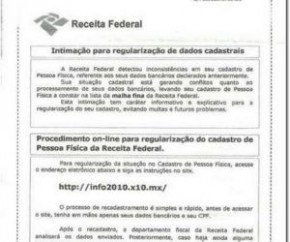 Dados Bancários   No que se refere aos dados bancários de pessoas físicas, ?o contribuinte só os informa à Receita Federal, a seu critério, para fins de débito automático ou depósi(Imagem:Reprodução)