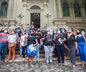 Enfermeiros protestam por corte na insalubridade do setor Covid(Imagem:Divulgação)