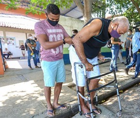 Escola sem acessibilidade e urna com problema na zona Sul de Teresina(Imagem:Reprodução)