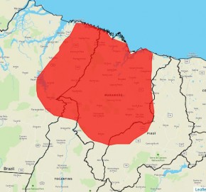 Alerta Laranja  Também de acordo com o Instituto de Meteorologia , o alerta laranja, que indica o perigo de chuvas intensas, foi novamente atualizado na manhã desta segunda-feira ((Imagem:Reprodução)