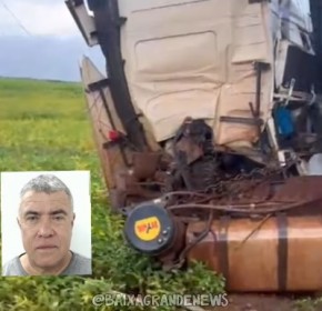 Caminhoneiro florianense morre ap&oacute;s grave acidente entre carreta e caminh&atilde;o-tanque na PI-392.(Imagem:Reprodu&ccedil;&atilde;o/Instagram)