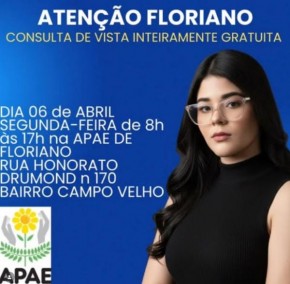 Consulta de vista gratuita &eacute; realizada nesta segunda-feira em Floriano.(Imagem:Reprodu&ccedil;&atilde;o/Instagram)